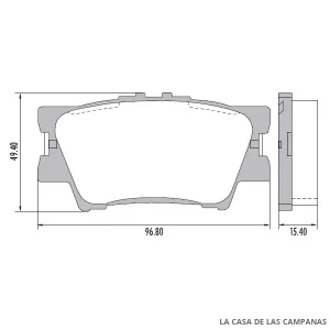 PD-753 PASTILLAS DE FRENO TRASERO