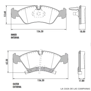 PD-77 PASTILLAS DE FRENO DELANTERO