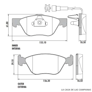 PD-78A PASTILLAS DE FRENO DELANTERO