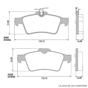 PD-796 PASTILLAS DE FRENO TRASERO