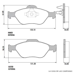 PD-80 PASTILLAS DE FRENO DELANTERO