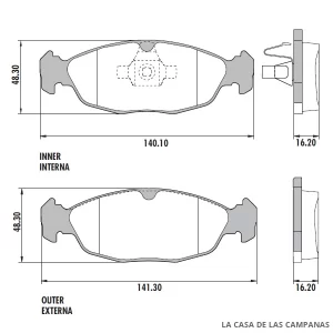 PD-82 PASTILLAS DE FRENO DELANTERO