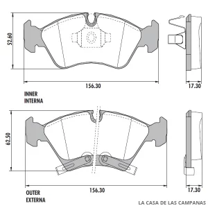 PD-84 PASTILLAS DE FRENO DELANTERO