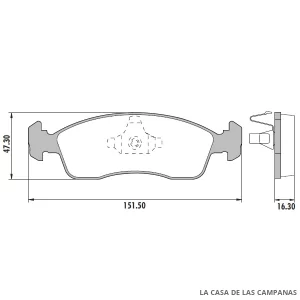 PD-85 PASTILLAS DE FRENO DELANTERO