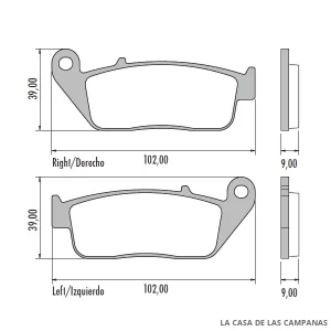 PD-855 Pastillas de Freno Moto Delantero