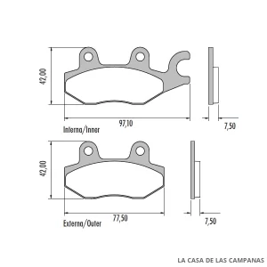 PD-861 Pastillas de Freno Moto Delantero|Trasero