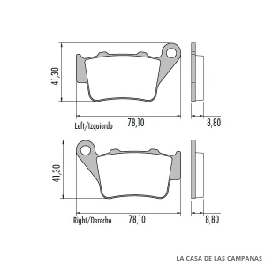 PD-863 Pastillas de Freno Moto Trasero