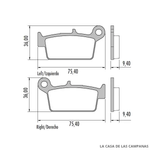 PD-864 Pastillas de Freno Moto Delantero|Trasero