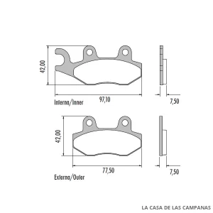 PD-865 Pastillas de Freno Moto Delantero|Trasero