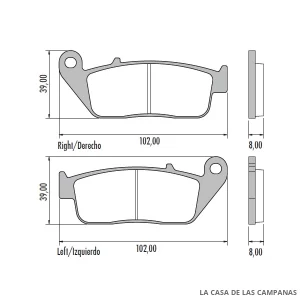 PD-870 Pastillas de Freno Moto Delantero