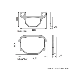 PD-873 Pastillas de Freno Moto Delantero|Trasero