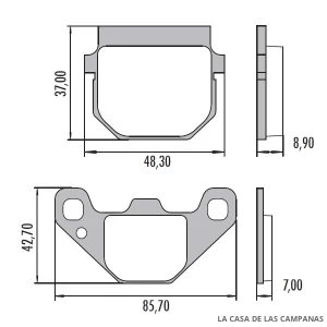 PD-874 Pastillas de Freno Moto Delantero