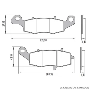 PD-878 Pastillas de Freno Moto Delantero