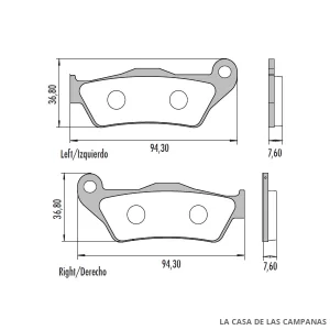 PD-883 Pastillas de Freno Moto Delantero