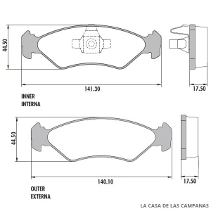 PD-91 PASTILLAS DE FRENO DELANTERO