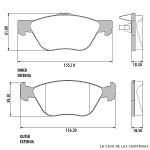 PD-92 PASTILLAS DE FRENO DELANTERO