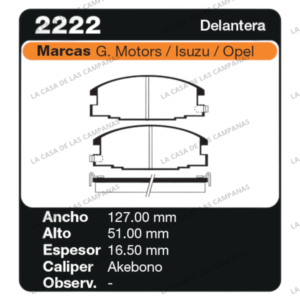 FRI-2222 Pastilla de Freno