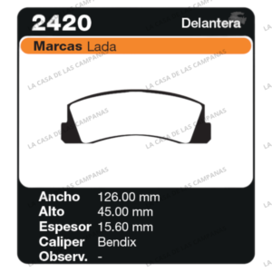 FRI-2420 Pastilla de Freno