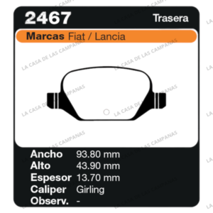 FRI-2467 Pastilla de Freno