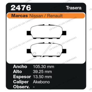 FRI-2476 Pastilla de Freno