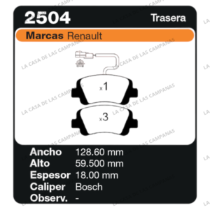 FRI-2504 Pastilla de Freno