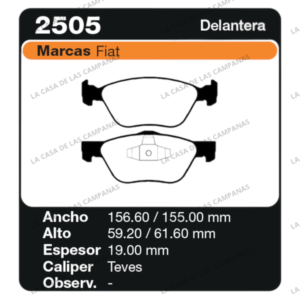 FRI-2505 Pastilla de Freno