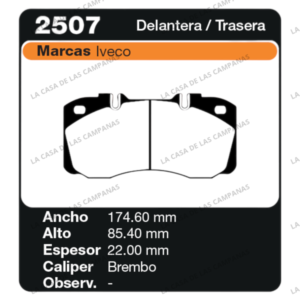 FRI-2507 Pastilla de Freno