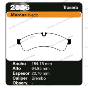 FRI-2526 Pastilla de Freno