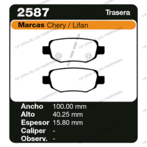 FRI-2587 Pastilla de Freno