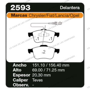 FRI-2593 Pastilla de Freno