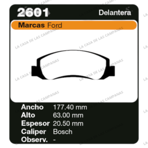 FRI-2601 Pastilla de Freno