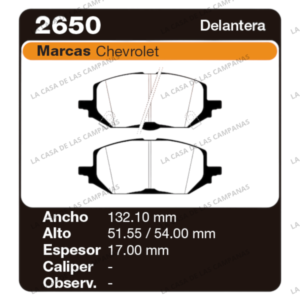 FRI-2650 Pastilla de Freno