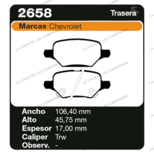 FRI-2658 Pastilla de Freno