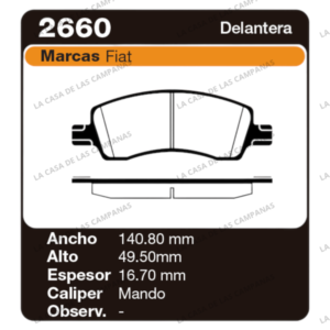 FRI-2660 Pastilla de Freno