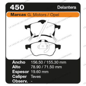 FRI-450 Pastilla de Freno