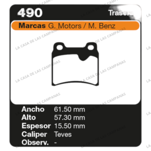FRI-490 Pastilla de Freno