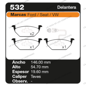 FRI-532 Pastilla de Freno