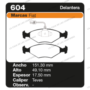 FRI-604 Pastilla de Freno