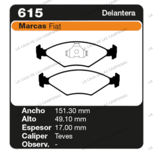 FRI-615 Pastilla de Freno