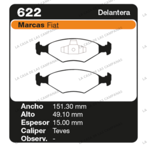 FRI-622 Pastilla de Freno