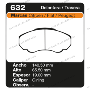FRI-632 Pastilla de Freno