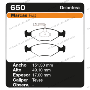 FRI-650 Pastilla de Freno