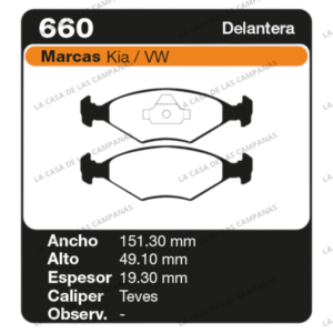 FRI-660 Pastilla de Freno