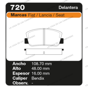 FRI-720 Pastilla de Freno