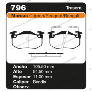 FRI-796 Pastilla de Freno