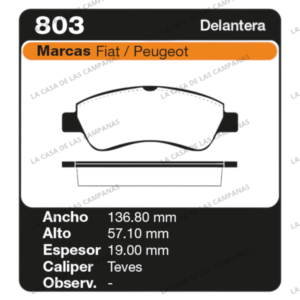 FRI-803 Pastilla de Freno