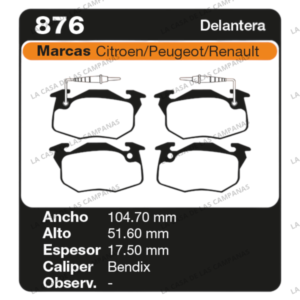 FRI-876 Pastilla de Freno