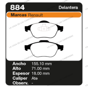 FRI-884 Pastilla de Freno