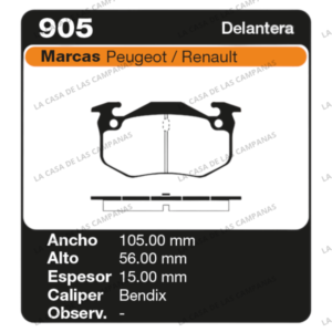 FRI-905 Pastilla de Freno
