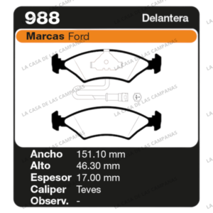 FRI-988 Pastilla de Freno